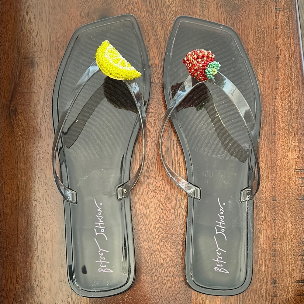 Betsey Johnson Black Sandals with Sleek Design